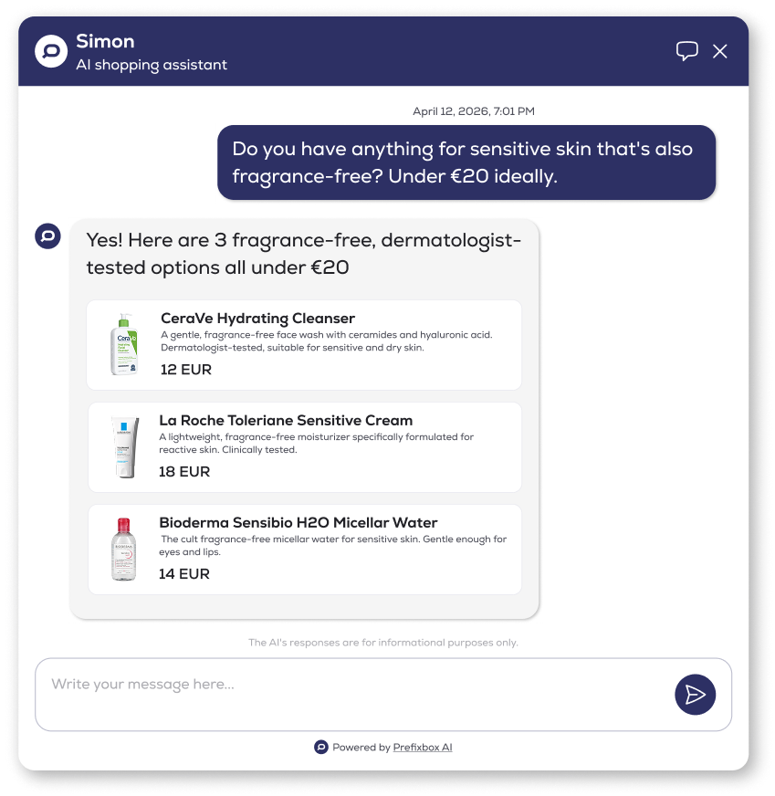 Prefixbox AI Search Inside Chat