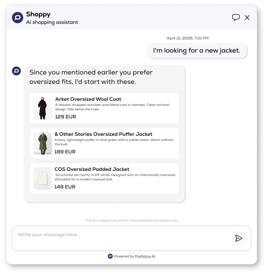 Personalized Shopping Experience