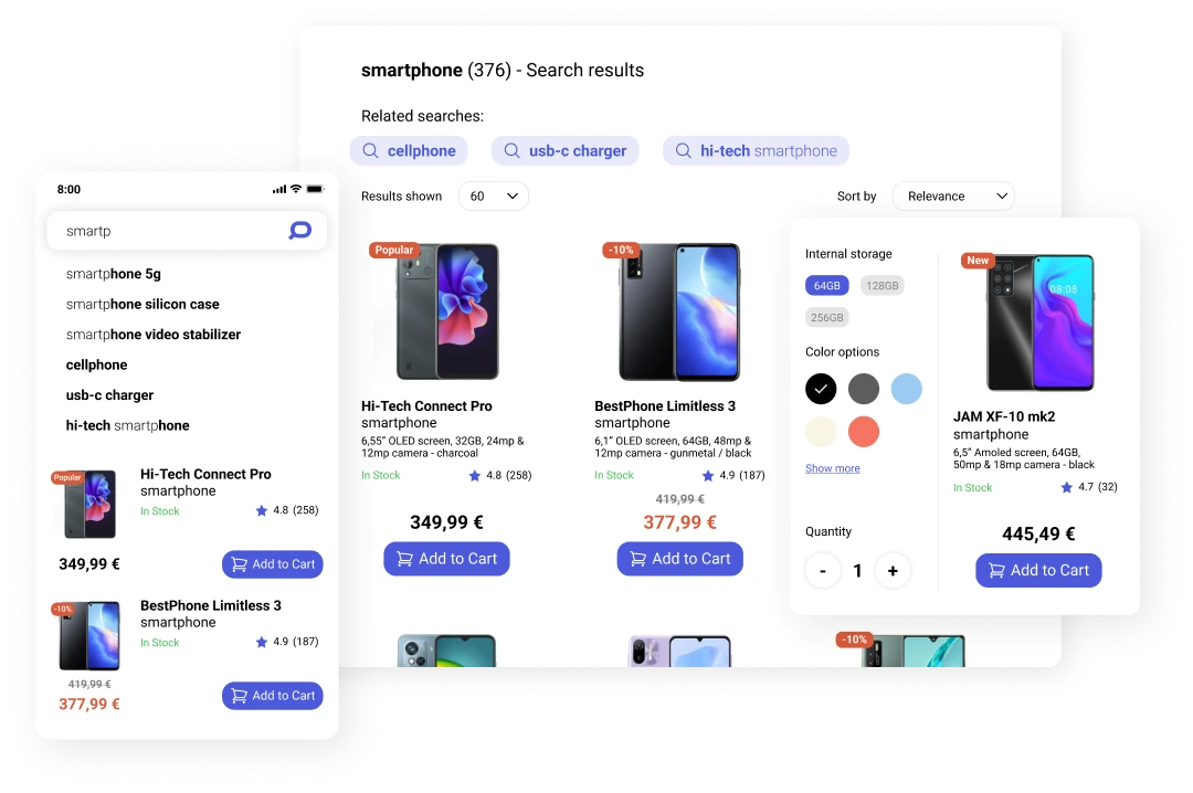 Fully managed Search & Discovery Suites for eCommerce