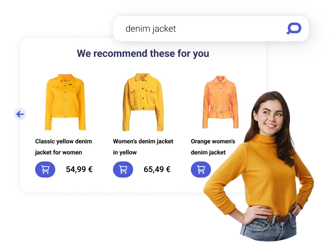 Ecommerce website showcasing personalized recommendation feature by showing offerings tailored to preferences